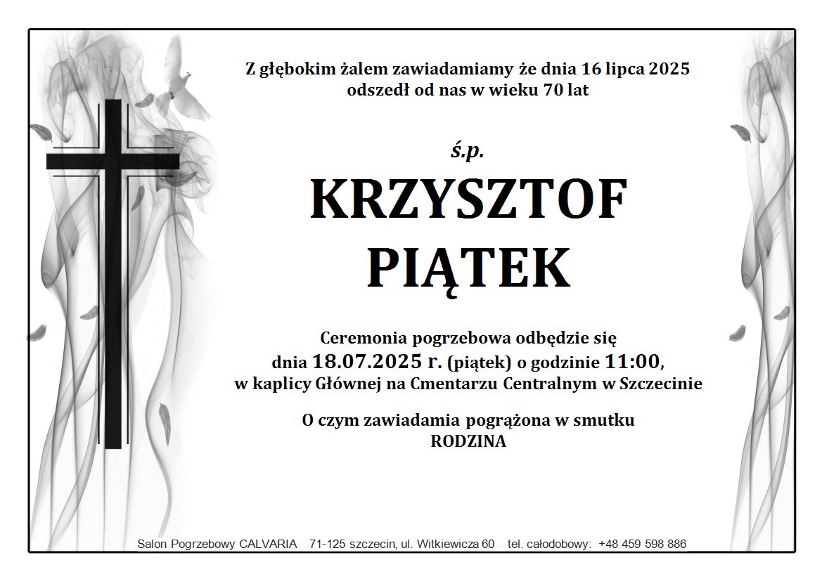 Funeral ceremonies of Mr. Krzysztof Piątek